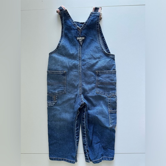 18M Denim Overall + Plaid Button-Down Onesie - Picture 3 of 4